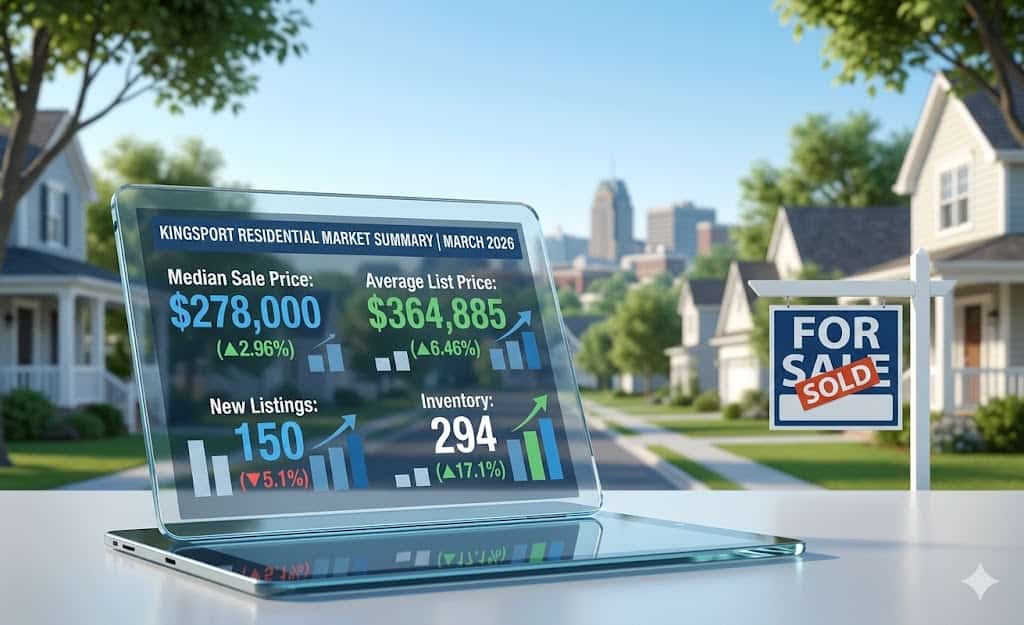 Kingsport Real Estate Market Trends Infographic March 2026